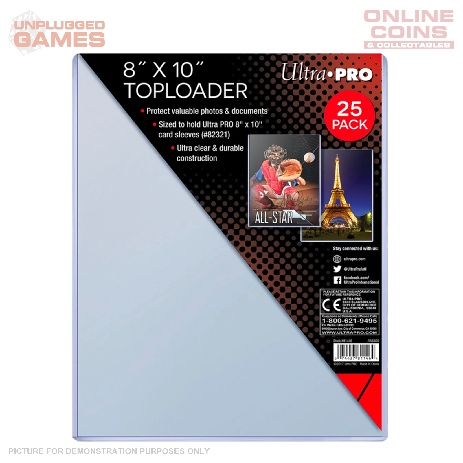 Ultra Pro Specialty 8 x10 PHOTO Toploader